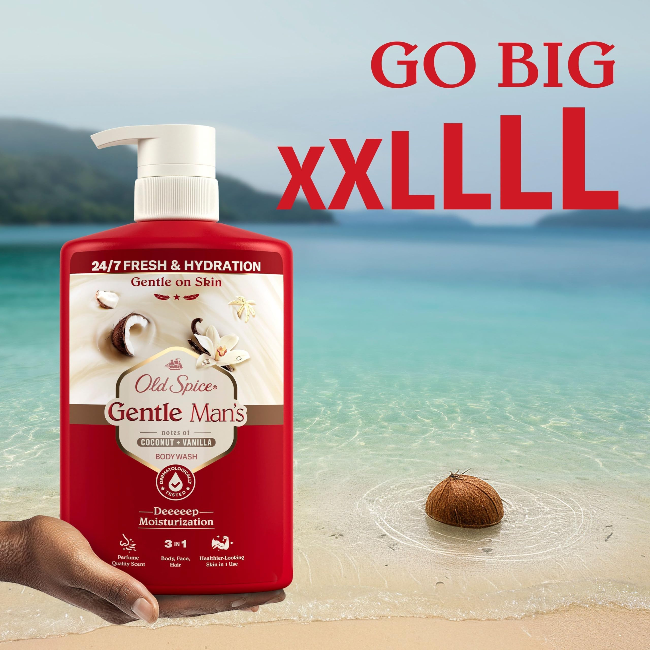 Old Spice Gentle Man’s Coconut + Vanilla 3-in-1 Shower Gel & Shampoo for Men 800 ml für 6€ (-21%)