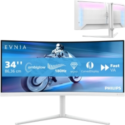 Philips Evnia 34″ WQHD Curved Gaming Monitor (180 Hz, 1 ms, Ambiglow) für 251€ (-13%)