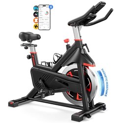 MERACH Heimtrainer Fahrrad (Indoor Cycling Bike, 16 Magnetstufen, App, bis 136 kg)