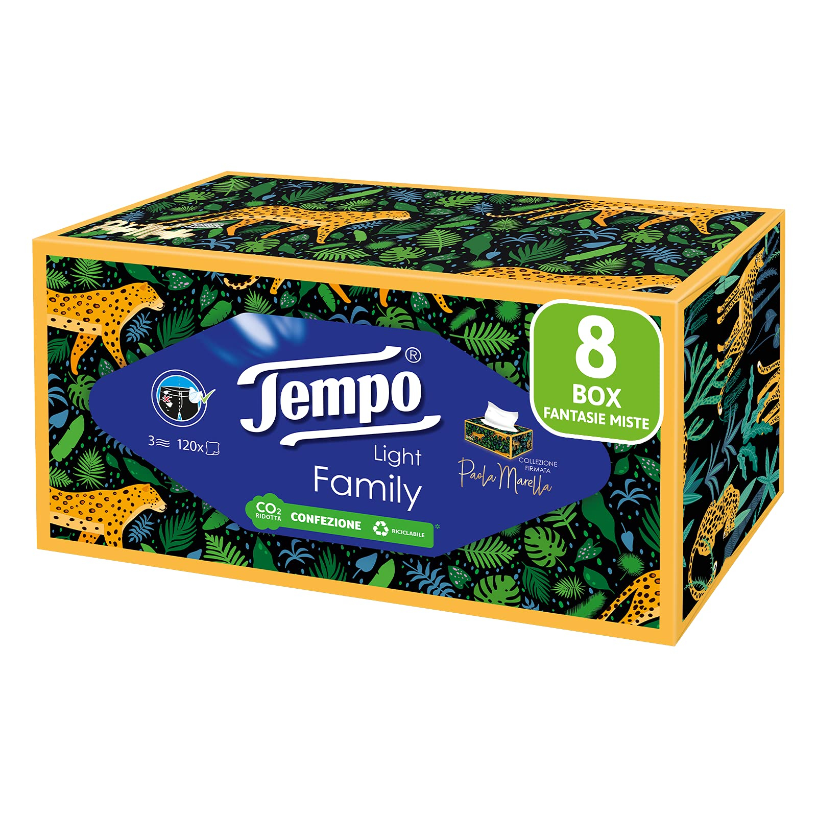 Tempo Box mit Taschentüchern, 8 Boxen x 120 Taschentücher, 3-lagig für 14€ (-12%)