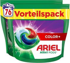 Ariel All-in-1 PODS Color+ (76 Waschladungen) für 18€ (-19%)