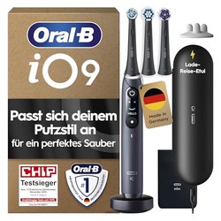 Oral-B iO Series 9 elektrische Zahnbürste (3 Bürsten, Lade-Reise-Etui)