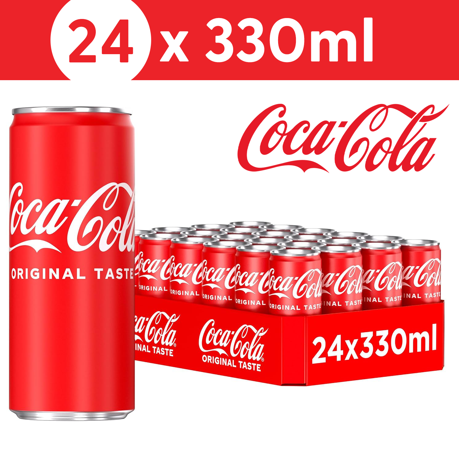 COCA COLA Classic 24x 330 ml ≈ 46 Cent pro Dose [ Sparabo] prickelndkühle Original Coke im 24er Pack exkl. Pfand – teils mit 15% Rabatt für 11€ (-69%)