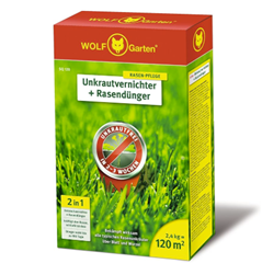 WOLF-Garten 2-in-1 Unkrautvernichter + Rasendünger (für 120 m²) für 17€ (-33%)