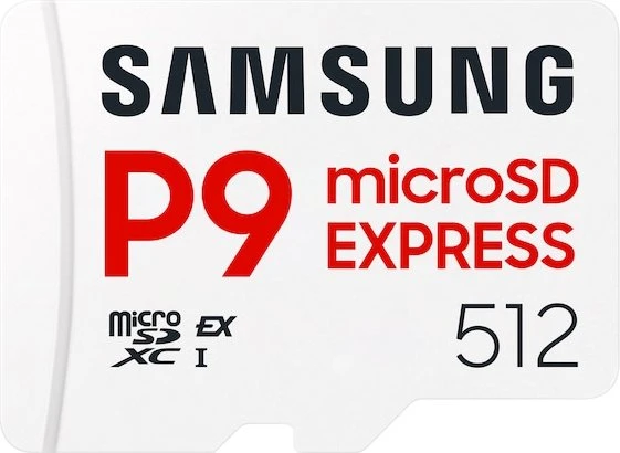 Samsung P9 Express R800/W200 microSDXC Express 512GB, UHS-I U3, Class 10, SD Express EX I für 80€ (-10%)