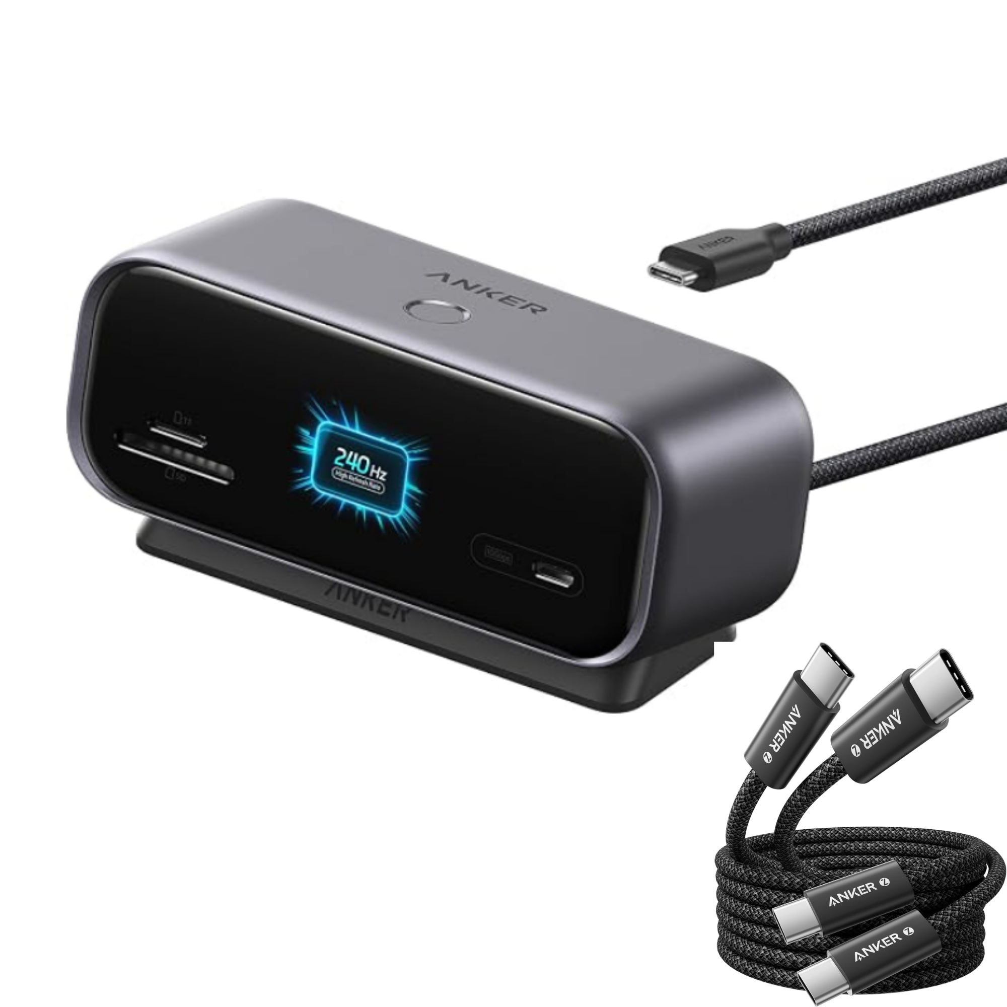Anker Nano 10-in-1 USB-C Hub mit Smart Display & Dual Monitor Dock [und] 2x 240 W USB-C Ladekabel – Dual 2K@240Hz, HDMI 2.1 & DP 1.4, USB-C für 80€ (-28%)