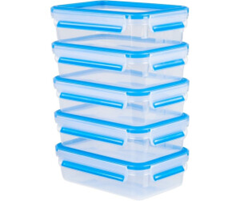 EMSA Clip & Close Meal-Prep-Set (5x 0,8L)