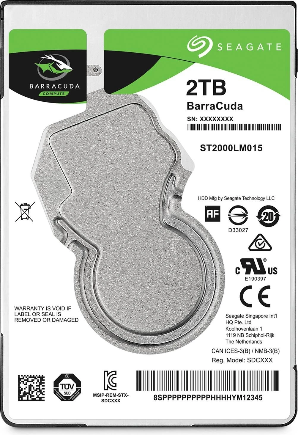 Seagate BarraCuda Compute 2TB, 512e / 2.5″ / SATA 6Gb/s für 112€ (-5%)