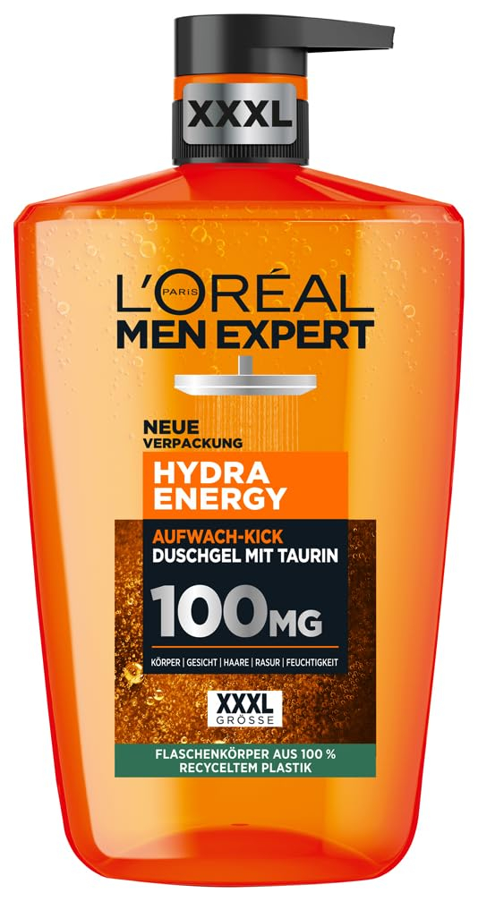 1 Liter L’Oréal Men Expert Duschgel Hydra Energy XXXL | 10% Coupon (ggf. personalisiert) + Sparabo + Versand ohne Eile aktivieren für 5€ (-22%)