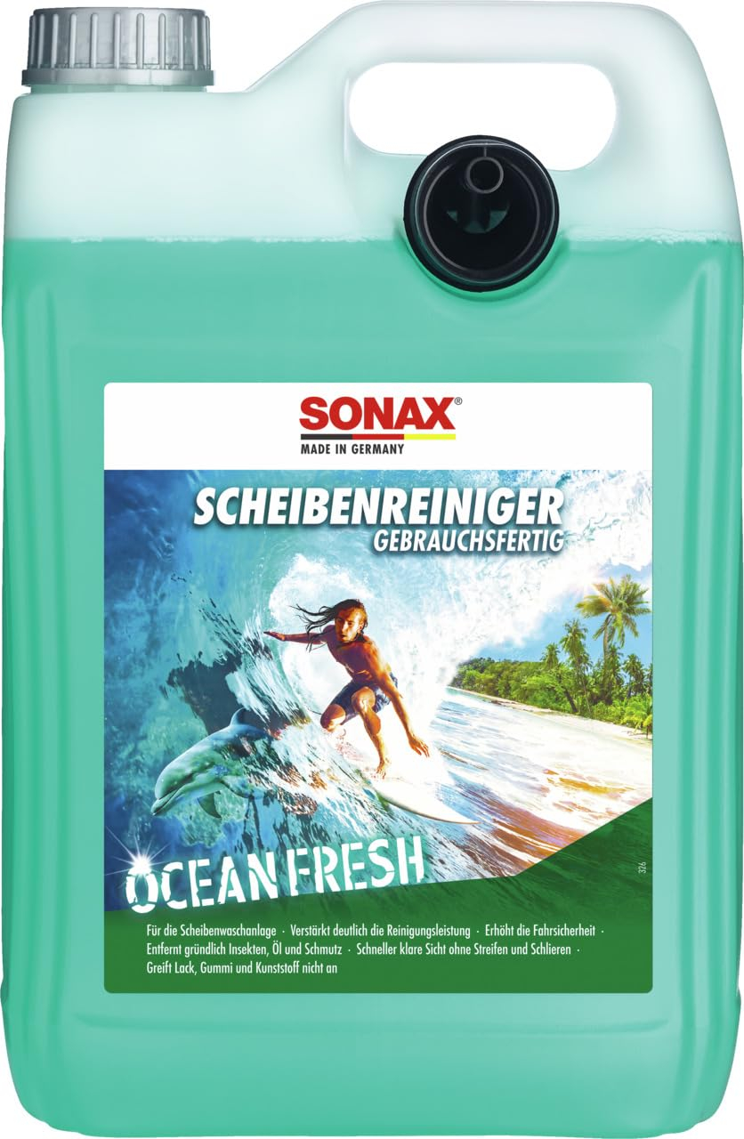 SONAX ScheibenReiniger gebrauchsfertig Ocean-Fresh (5 Liter) Reiniger für die Scheiben- und Scheinwerferwaschanlage
