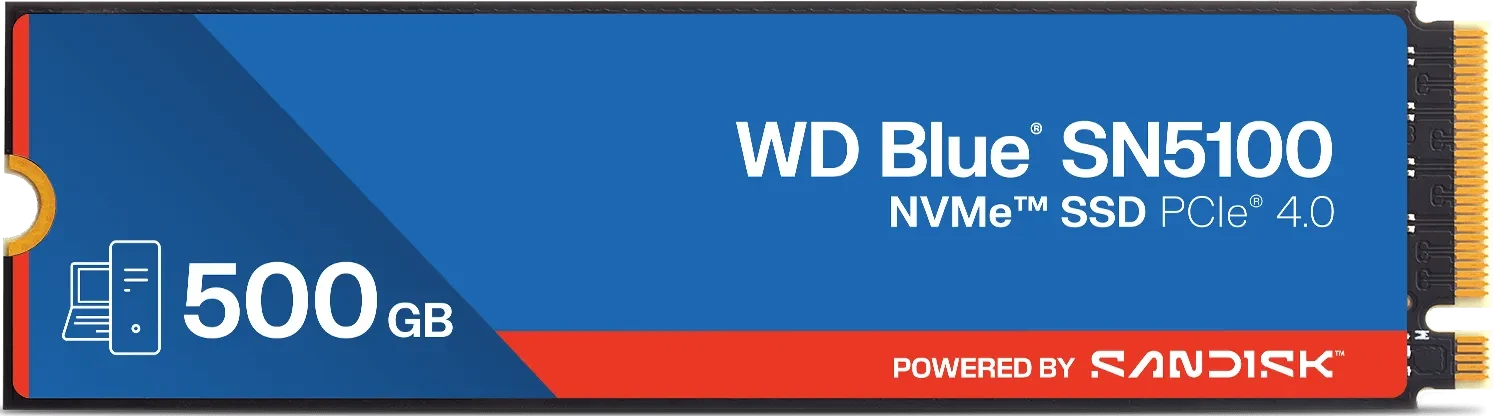 Western Digital WD Blue SN5100 NVMe SSD 500GB, M.2 2280 / M-Key / PCIe 4.0 x4 für 103€ (-6%)