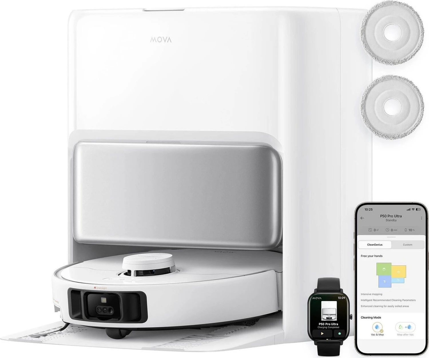 Dreame Mova P50 Pro Ultra Saug-/Wischroboter weiß inkl. Absaug-/Reinigungsstation für 499€ (-9%)