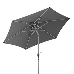 [bis Mitternacht] Schneider SOLESTA Sonnenschirm Ø270 cm (Anthrazit, Kurbel & Knick)