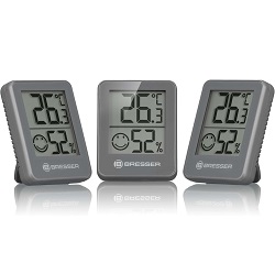 Bresser 3er Set Thermo-Hygrometer (Smiley-Indikator, Magnet) für 8€ (-33%)
