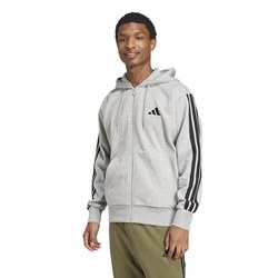 adidas Essential Three Stripes Fleece Zipper Hoodie