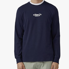 s.Oliver Longsleeve Baumwolle Navy für 13€ (-45%)