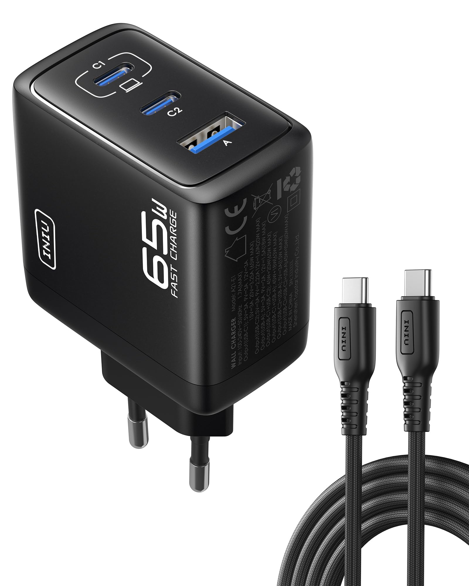 INIU 65W USB-C Ladegerät inkl. USB-C Kabel für 13€ (-40%)