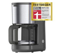 Braun PurShine Filterkaffeemaschine KF1500GY (10 Tassen, AromaSelect) für 27€ (-26%)