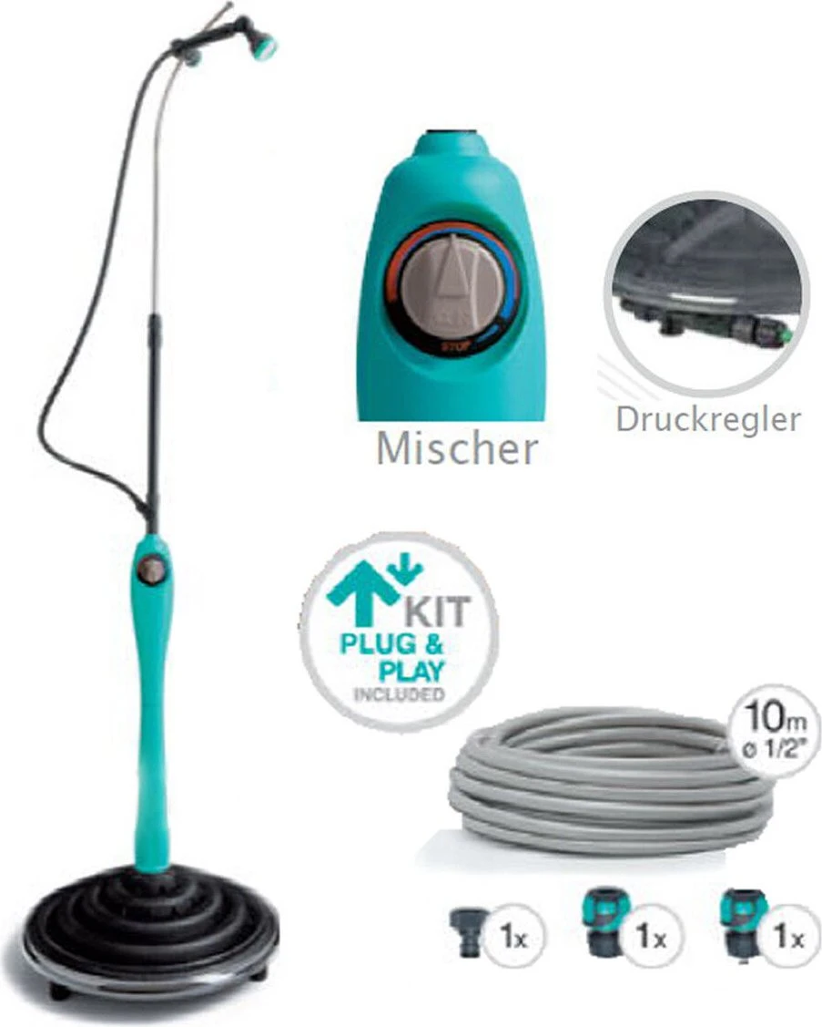 G.F. Garden Sunny Style Solar-Gartendusche blau für 104€ (-25%)