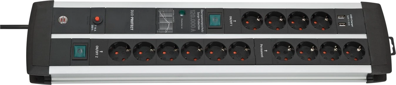 Brennenstuhl Premium-Protect-Line 120.000A, 14-fach, 3m für 81€ (-18%)