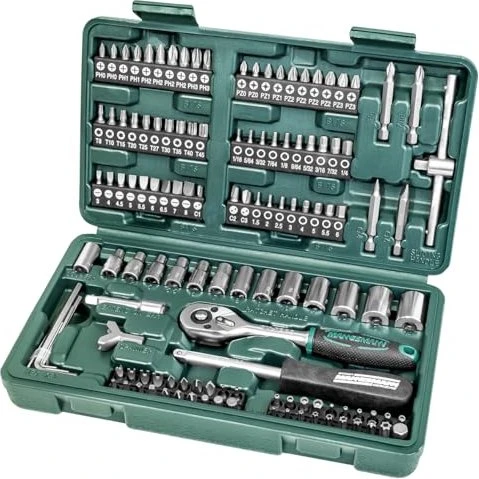 Mannesmann M29166 Bitset/Steckschlüsselsatz inkl. Werkzeugbox, 130-tlg. für 14€ (-12%)