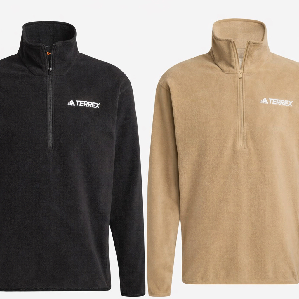 Adidas Terrex Multi Essentials 1/2 Zip Fleece Herren | Farbe Schwarz S bis 3XL & Beige XL bis 3XL | Amazon für 25€ (-14%)