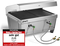BURNHARD Camping Gasgrill JONES (2-Brenner, 6.4 kW)