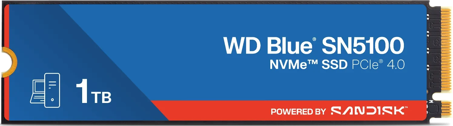 Western Digital WD Blue SN5100 NVMe SSD 1TB, M.2 2280 / M-Key / PCIe 4.0 x4 für 148€ (-5%)