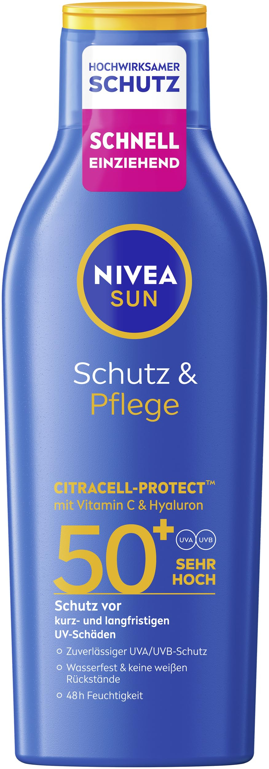 Nivea Sun Protect & Moisture Sonnenmilch LSF50+, 200ml für 6€ (-33%)
