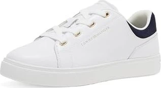 Tommy Hilfiger Casual Cupsole Leather white/space blue (Damen) für 32€ (-42%)