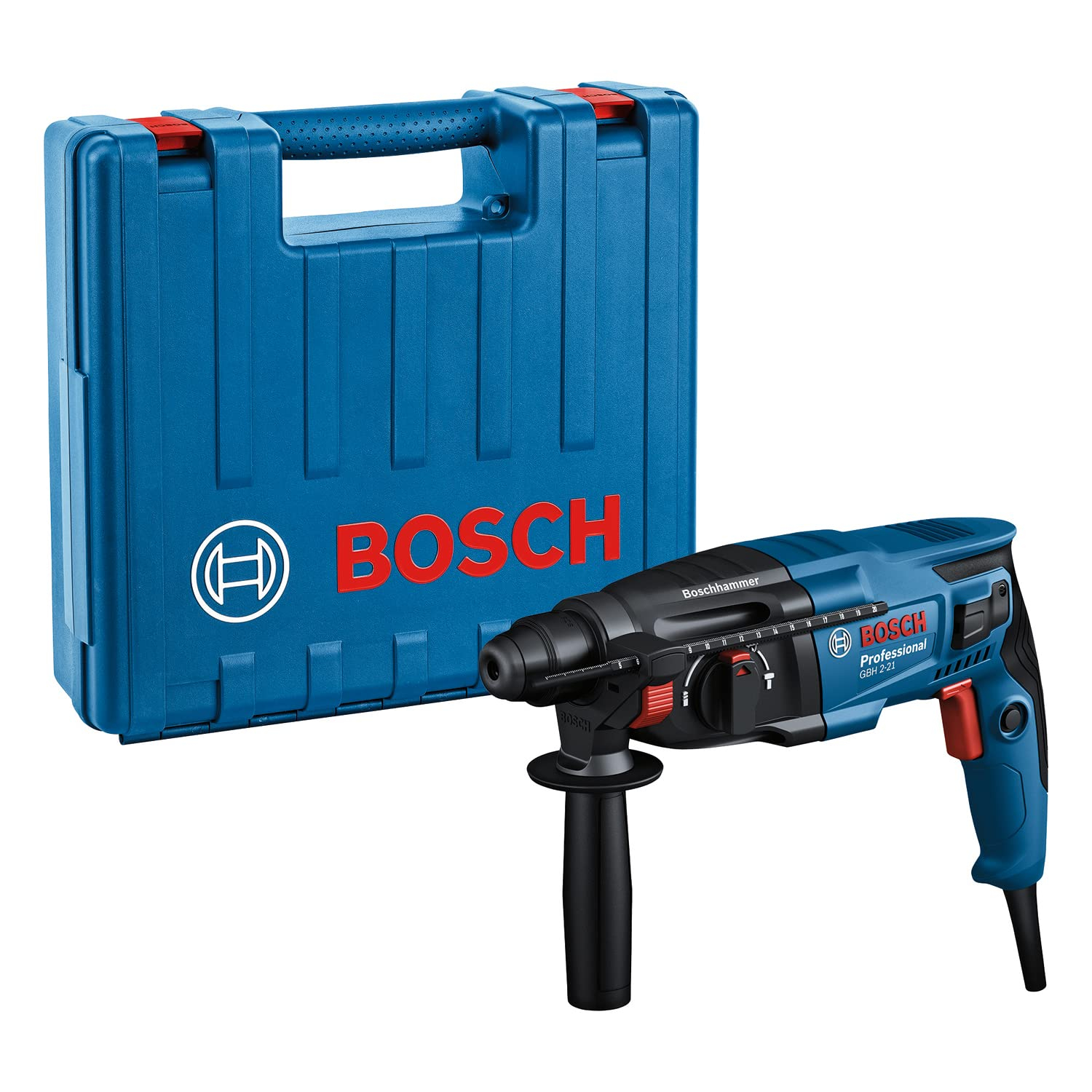 Bosch Professional Bohrhammer GBH 2-21 (mit SDS plus, inkl. Zusatzhandgriff, Maschinentuch, Tiefenanschlag, Handwerkoffer) für 85€ (-18%)