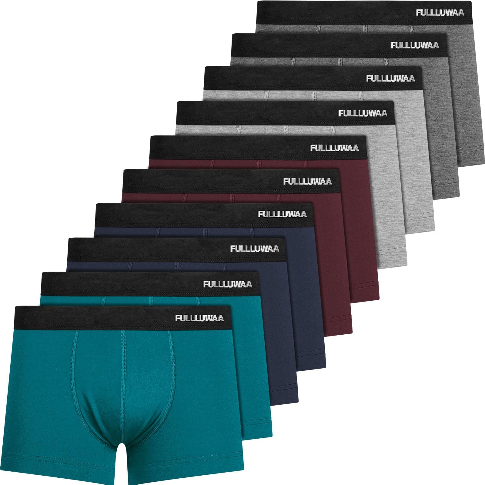 Fullluwaa Boxershorts Herren 10er Pack Baumwolle Unterhosen für 25€ (-15%)