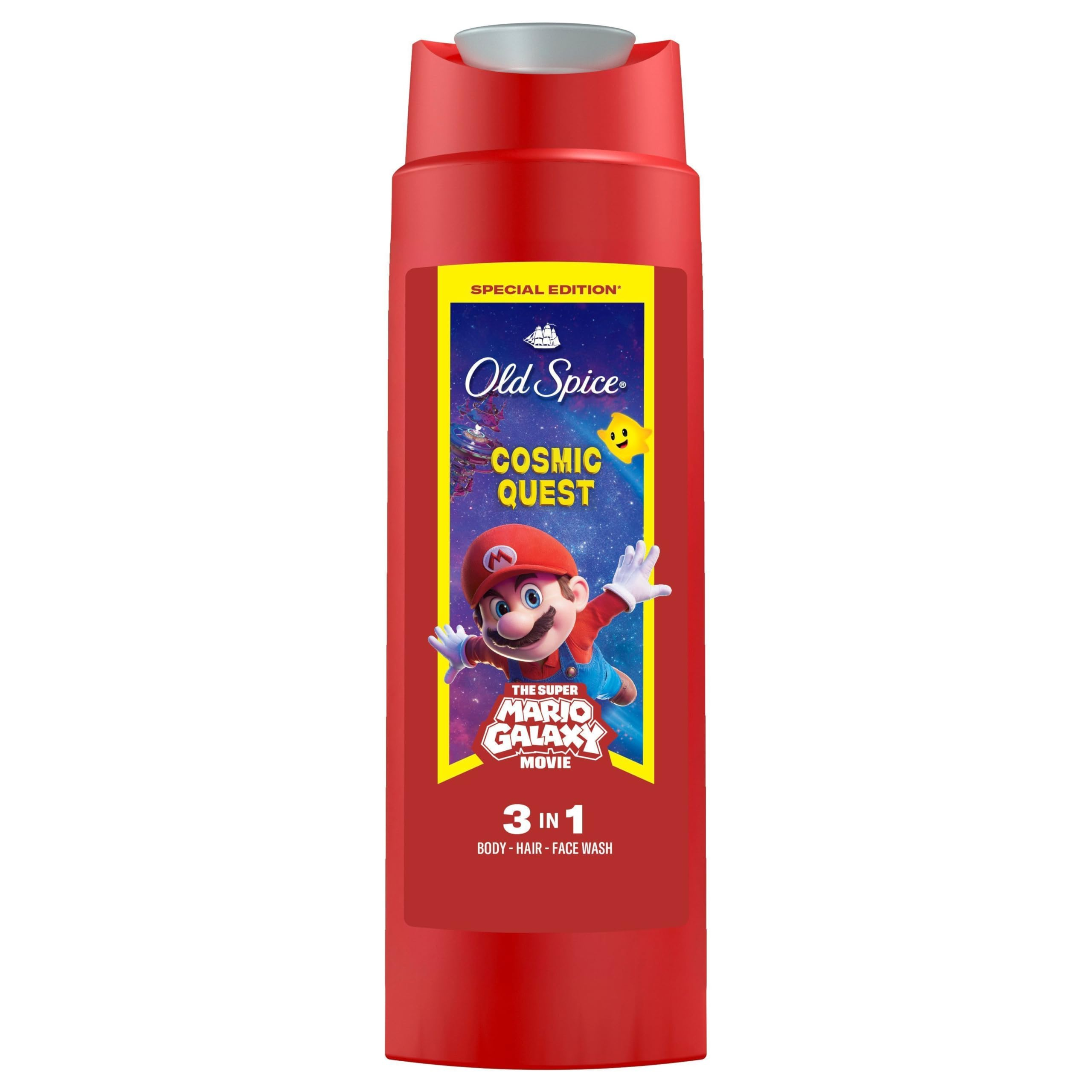 [ Spar Abo] 250ml Old Spice Limitiert Super Mario Galaxy Movie Special Edition 3-in-1 Duschgel Shampoo Haar und Gesicht für 1€ (-44%)