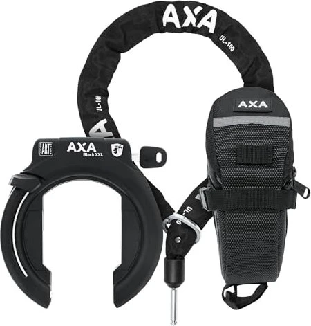 AXA Block XXL + Einsteckkette Set inkl. Tasche Rahmenschloss, Schlüssel für 50€ (-14%)