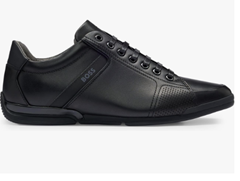 BOSS Herren Saturn Lowp Sneakers (Ledermix, geruchsneutralisierend) für 85€ (-34%)