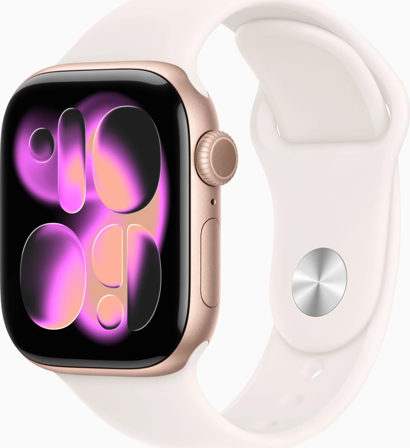 Apple Watch Series 11 (GPS) 42mm Aluminium rosegold mit Sportarmband S/M blassrosa für 349€ (-15%)