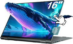 jumper 16 Zoll 2-in-1 Touchscreen Laptop (16GB RAM, 640GB Speicher, Intel N95)