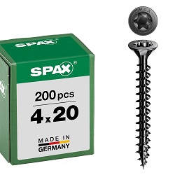 Spax Universalschrauben (4×20 mm, 200 Stück) für 5€ (-29%)