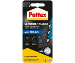 Pattex Sekundenkleber Ultra Gel Mini Trio (3x 1g)