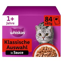 [bis Mitternacht] Whiskas Nassfutter Klassische Auswahl (84 x 85g)
