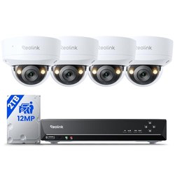 Reolink 12MP PoE Überwachungsset (4 Kameras + 2TB NVR)
