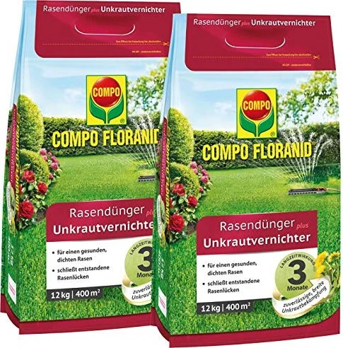 Compo Floranid Rasendünger mit Unkrautvernichter, 12kg für 51€ (-17%)