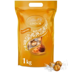 Lindt Schokolade LINDOR Schokoladen Kugeln Caramel (1 kg) für 22€ (-33%)