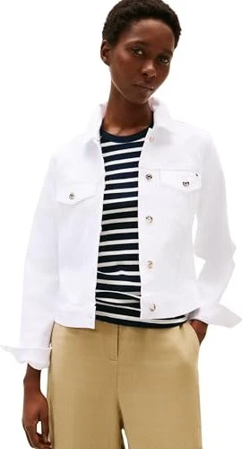 Tommy Hilfiger Slim Fit Trucker Jeansjacke optic white (Damen) für 43€ (-15%)