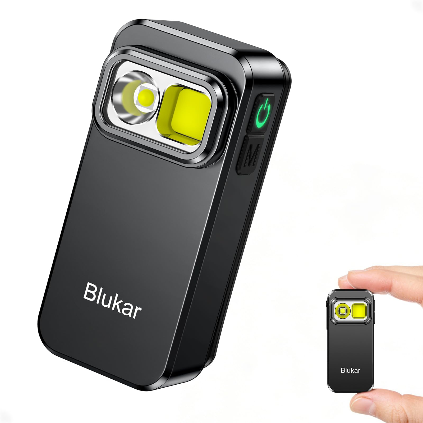 Blukar Taschenlampe LED Aufladbar, 800L Mini Clip LED Taschenlampen Flutlicht & Spotlicht (ähnlich Olight Oclip) für 12€ (-15%)