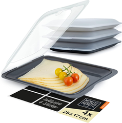 Moritz & Moritz 4er Set Aufschnittboxen (stapelbar, inkl. Sticker) für 12€ (-24%)