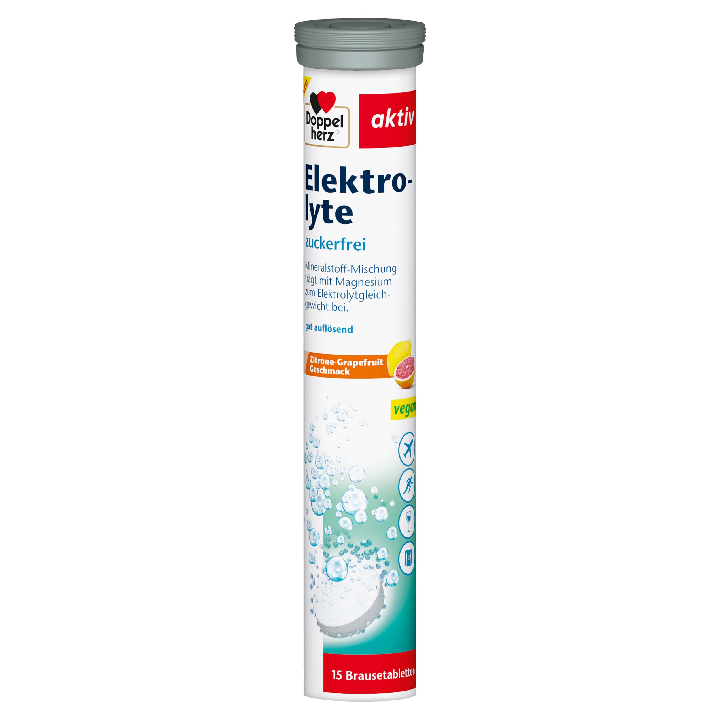 Doppelherz aktiv Elektrolyte zuckerfrei Brausetabletten, 15 Stück für 3€ (-23%)
