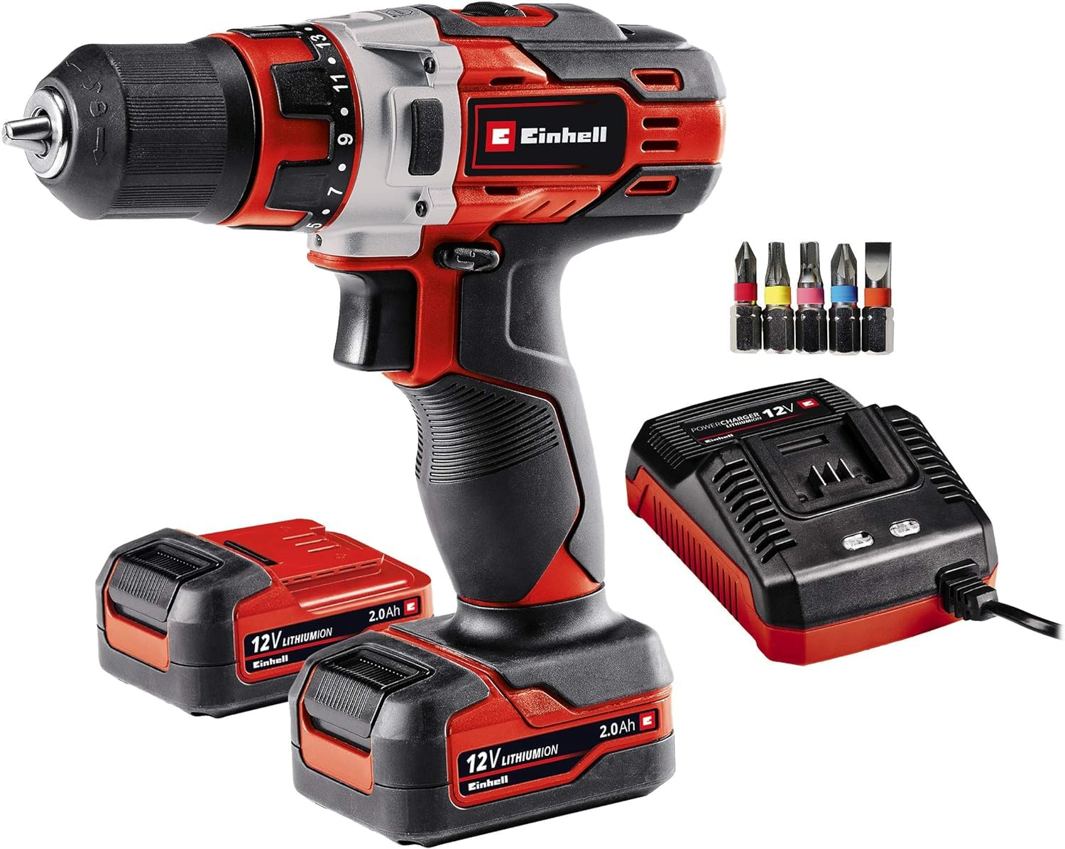 Einhell TE-CD 12/1 Li Akku-Bohrschrauber inkl. 2x 2,0Ah Akku & Schnellladegerät für 63€ (-30%)