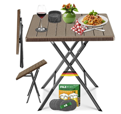 KESSER Balkontisch klappbar (Holz-Optik, wetterfest, bis 100kg belastbar) für 37€ (-18%)