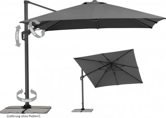 Schneider Rhodos Twist Sonnenschirm 300x300cm anthrazit für 349€ (-8%)